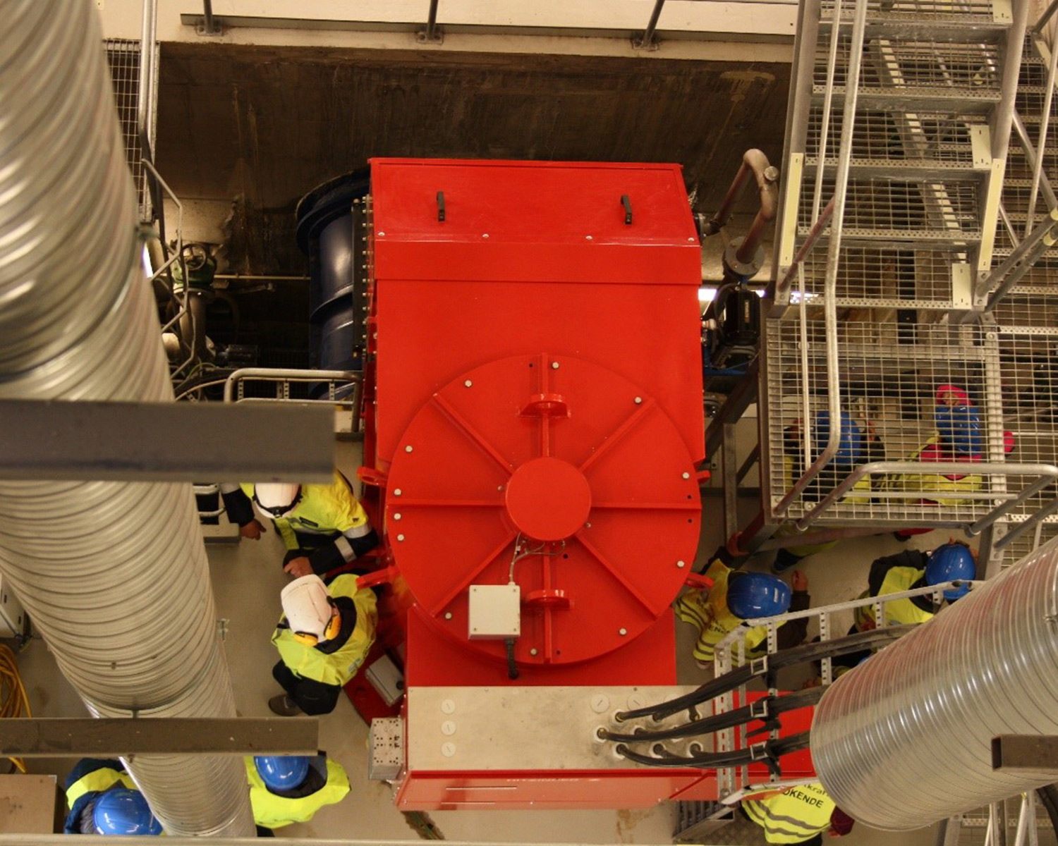 Inside Offervann power plant at the official opening on 31 August 2017.